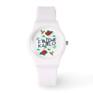Montre Frida Kahlo   Typographie florale