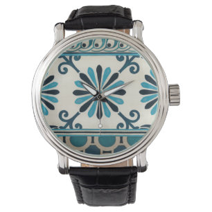 Montre Frise Non-Embellie II d'indigo
