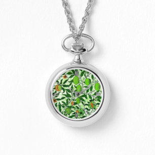Montre Fruit exotique de William Morris, vert de chaux