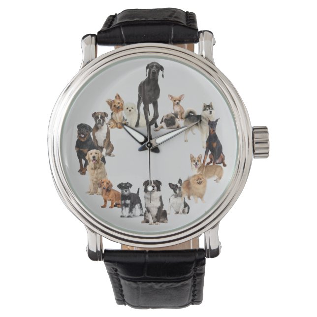 Montre Fun Chien race Animaux Animaux de compagnie Grande (devant)