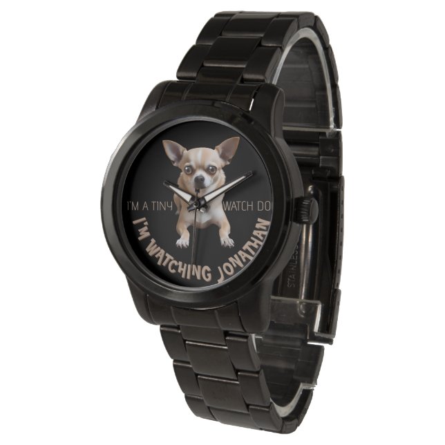 Montre Funny Chihuahua Watch Dog Watch (Incliné)