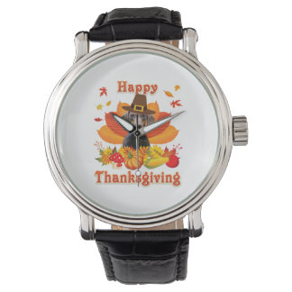 Montre Funny Dachshund Chien Thanksgiving Automne Automne