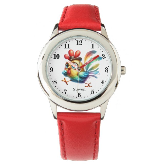 Montre Funny gooster ajouter nom unisex (devant)