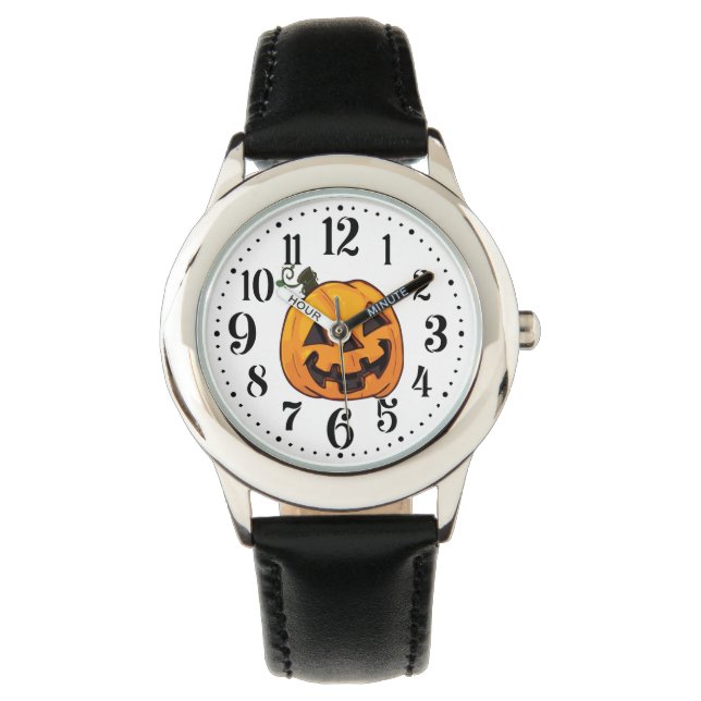 Montre Funny Halloween Citrouille (devant)