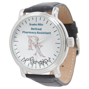 Montre Funny Retraité Pharmacy Assistant Numéros De Jumbl