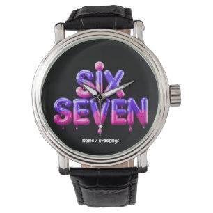 Montre Funny Six Sept 67 Mème Gen Alpha Style Viral Cool