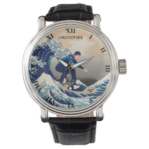Montre Funny Surfer Surf Sur La Grande Vague Hokusai