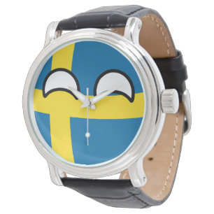 Montre Funny Trending Geeky Suède Countryball