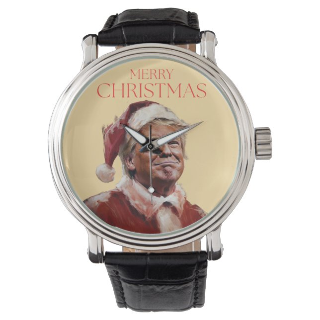 Montre Funny Trump Santa Claus Carte de Noël (devant)