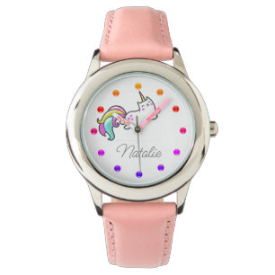 Montre Funny unicorne cat - add name watch