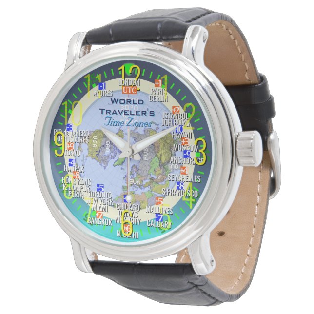Montre Fuseaux horaires UTC World Travellers (Incliné)