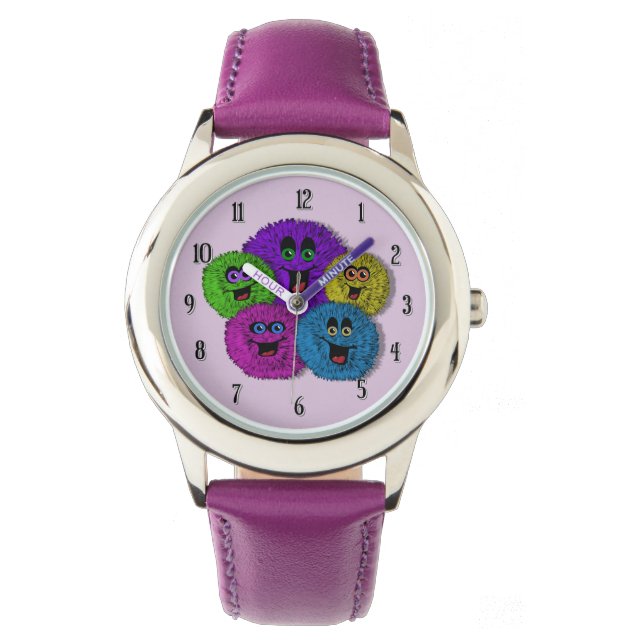 Montre Fuzzles conviviaux Créatures mignonnes filles mont (devant)