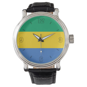 Montre Gabon Patriotique du drapeau national