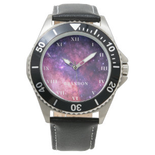 Montre Galaxie Galactique Espace Extérieur Nebula Marine 