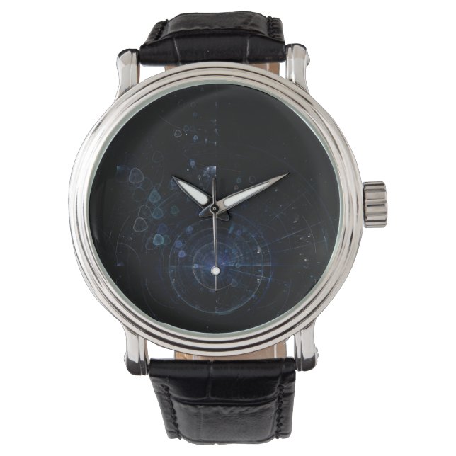 Montre Galaxie noire bleue (devant)