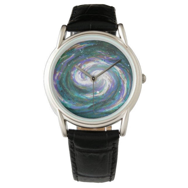 Montre Galaxie peinte à la main (devant)