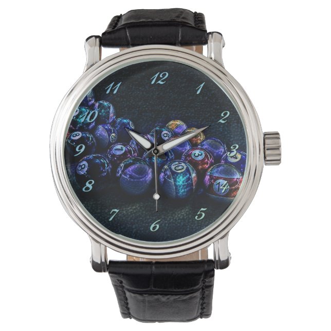 Montre Galaxy Sparkle Billiards Wrist Watch (devant)