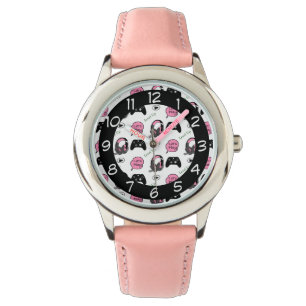 Montre Gamer Girl rose et noir