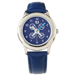 Montre garçon personnalisée avec monogramme et log