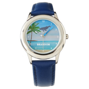 Montre Garçons Baleine Océan Poisson Cute Plage Bleu Enfa
