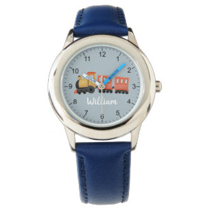Montre Garçons Bleu Cute Train Moderne Voyage Enfants