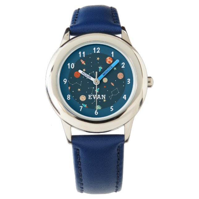 Montre Garçons Cool Planètes spatiales Rockets Stars Watc (devant)