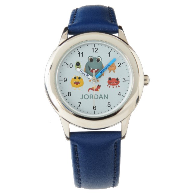 Montre Garçons mignon et Cool Monstre bleu Alien (devant)
