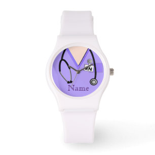 Montre Garde infirmière Scrub Top Stethoscope violet