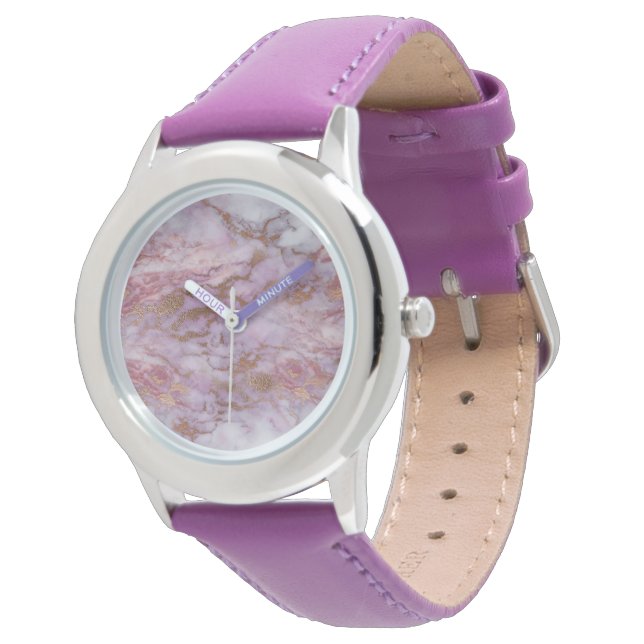 MONTRE GARDE INSPIRÉE EN MARBRE PURPLE PERSONNALISÉ POUR  (Incliné)