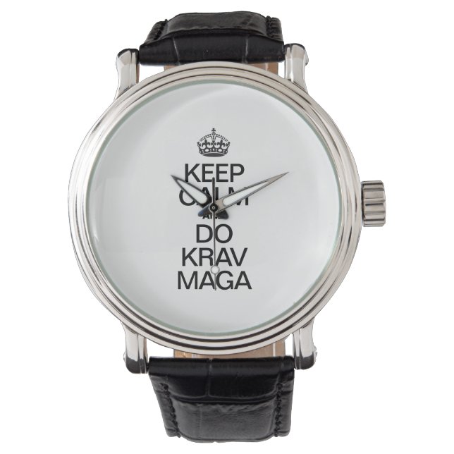 MONTRE GARDEZ LE CALME ET FAITES DU KRAV MAGA (devant)