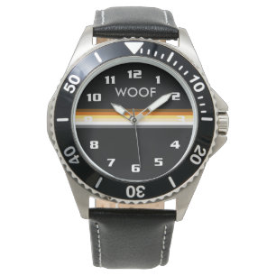 Montre Gay Bear Pride Drapeau WOOF Masculine et élégant