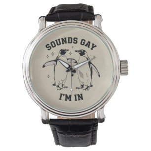 Montre Gay Penguin Sons Gay Je Suis Dans Vintage Queer Lg