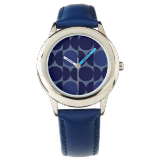 Montre Géométrique bleu rétro