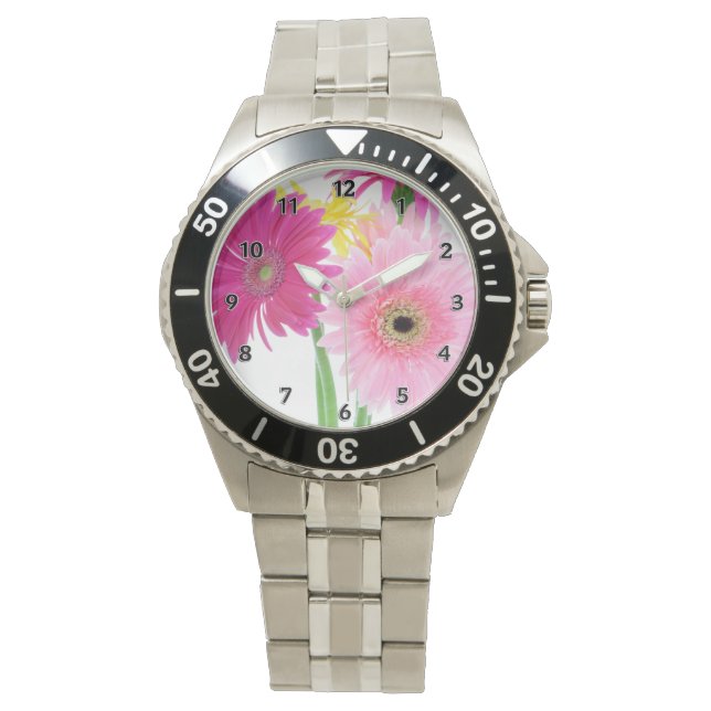 Montre Gerbera Daisy rose (devant)