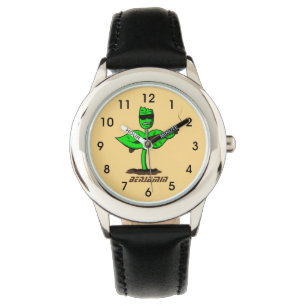 Montre Germinator cyborg plante dessin humoristique