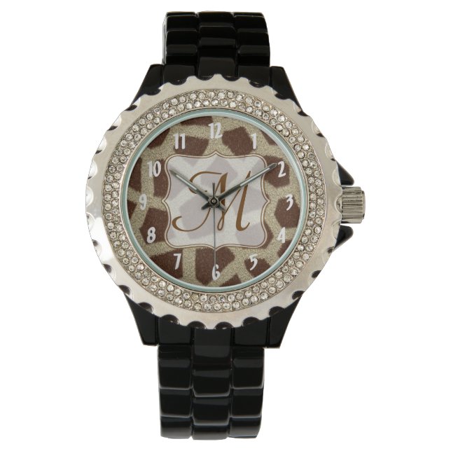 Montre Giraffe Spot Poster de animal Wild Cat Safari Watc (devant)