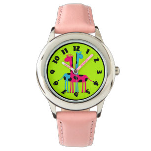 Montre Giraffes de cartons mignons