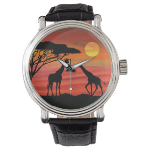 Montre Giraffes mignonnes dans le Serengeti
