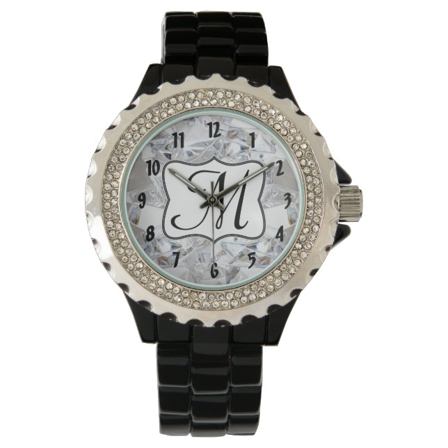 Montre Glam glacé glacé diamant Glamor Dazzl Watch (devant)