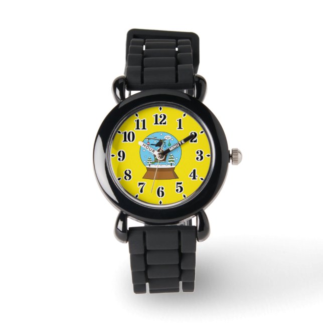 Montre Globe des neiges avec chant Blackbird (Recto)