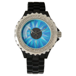 Montre Globe oculaire bleu