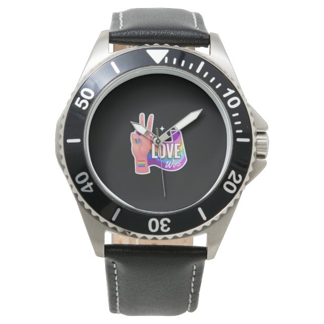 Montre Glückwünsche Hochzeit Schwules Paar - Geschenk Uhr (devant)