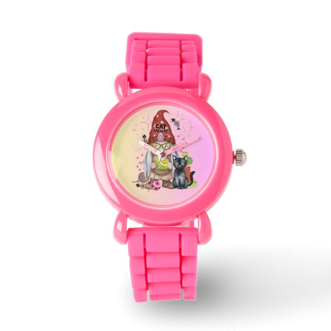 Montre Gnome Chat Maman (Recto)