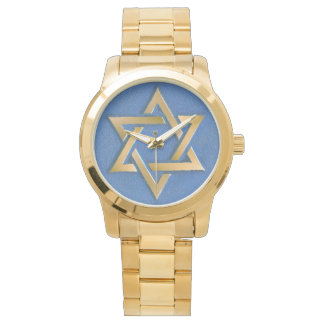Montre Gold Blue Star de David Art Panel