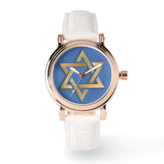 Montre Gold Blue Star de David Art Panel