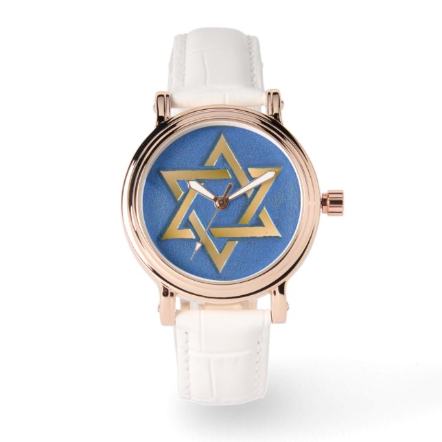 Montre Gold Blue Star de David Art Panel (Recto)