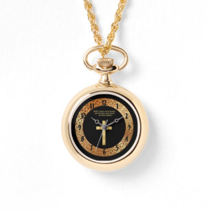 Montre Gold Christian Faith croise avec un dicton drôle