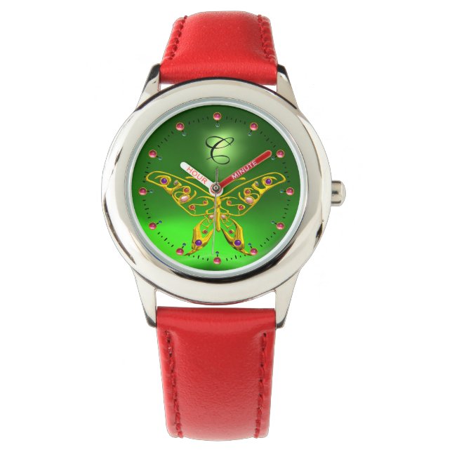 Montre GOLD HYPER BEURRE Emerald Monogramme vert (devant)