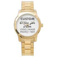 Gold Oversize Steel Watch Cadeaux personnalisés po