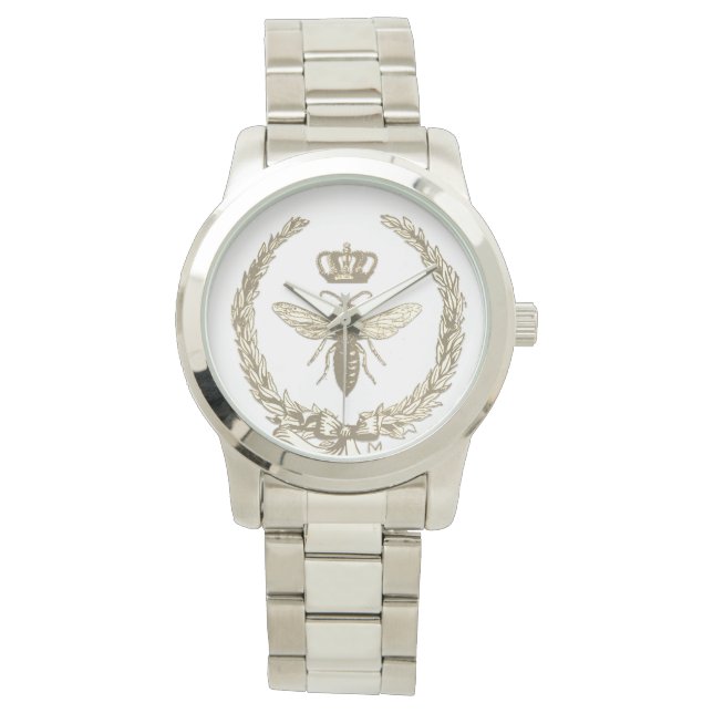 Montre Gold Queen Bee French Farmhouse Crown Wreath Watch (devant)